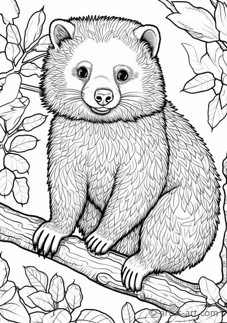 Binturong Coloring Page For Kids